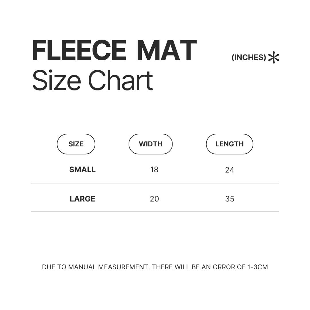 Fleece Mat Size Chart - Final Fantasy XIV Shop