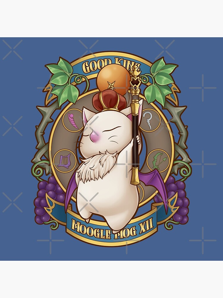 Moogle King Royal Design Throw Pillow - Image 2