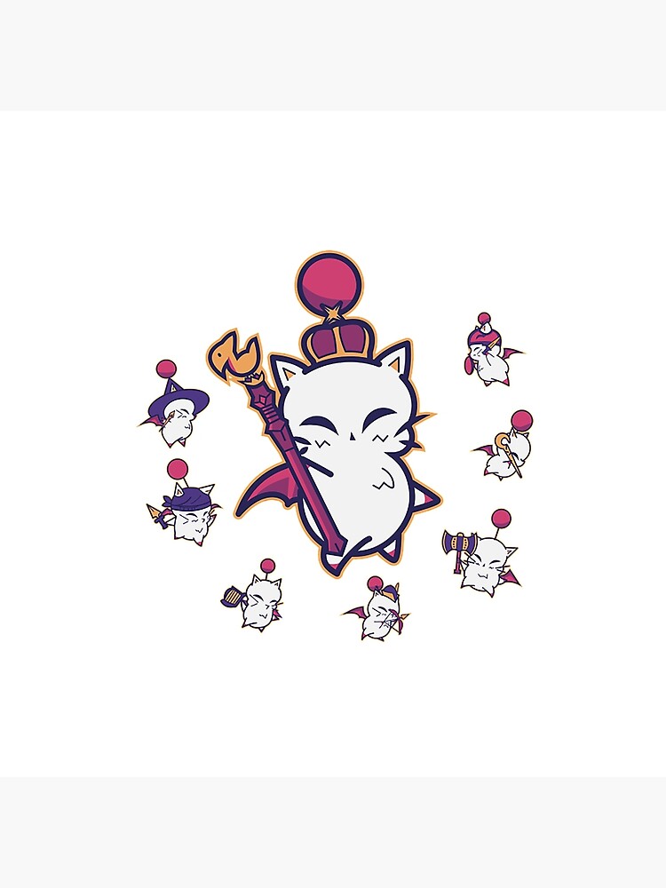 Moogle King Regal Artwork Throw Pillow - Image 2