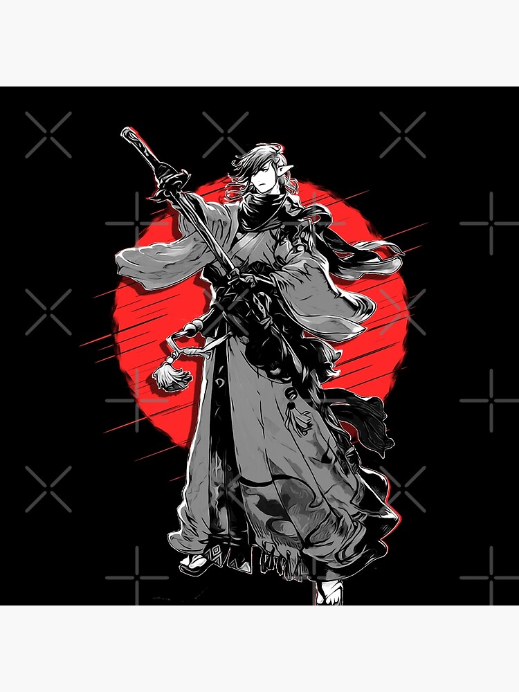 Samurai Final Fantasy Xiv Throw Pillow - Image 2