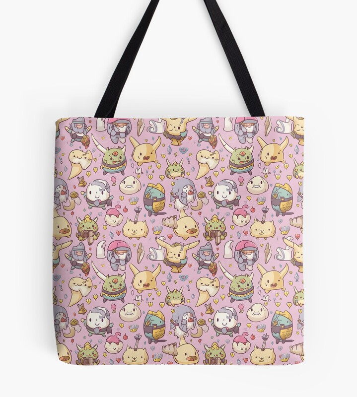 Fantasy Characters Colorful Cast Tote Bag