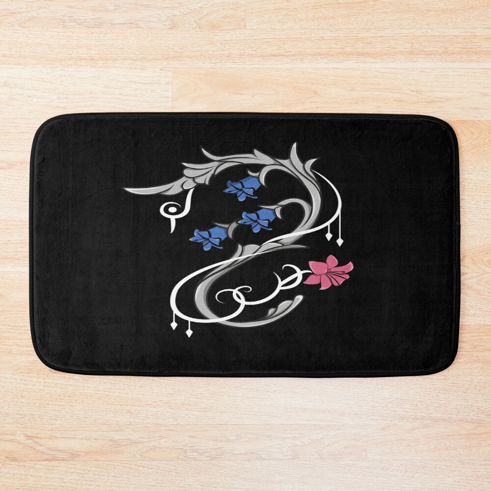 White Mage Lily Gauge Light Bath Mat
