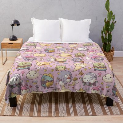 Fantasy Characters Colorful Cast Throw Blanket