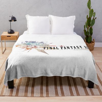 Final Fantasy Xiv Official Logo Throw Blanket