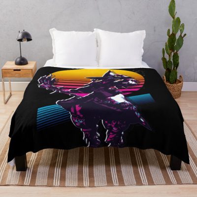 Black Mage Retro Style Throw Blanket