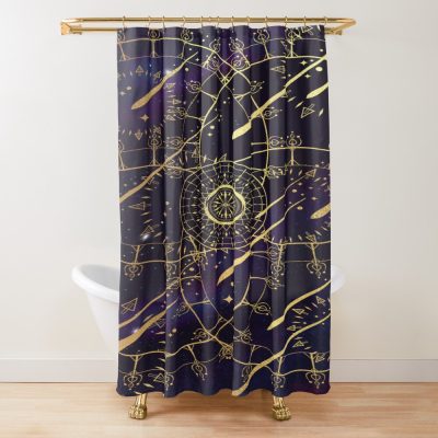 Macrocosmos Astrologian Artwork Shower Curtain