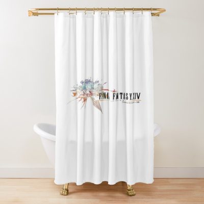 Final Fantasy Xiv Official Logo Shower Curtain