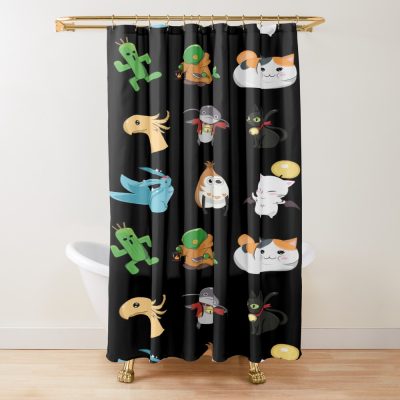 Ffxiv Loyal Companions Shower Curtain