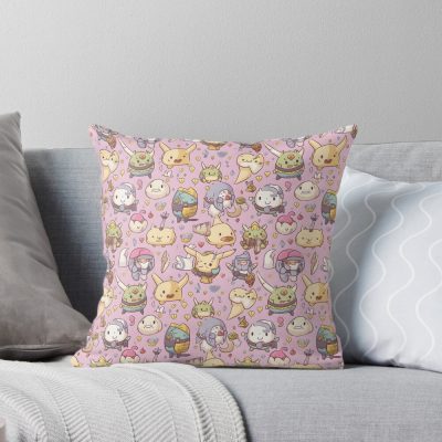 Fantasy Characters Colorful Cast Throw Pillow
