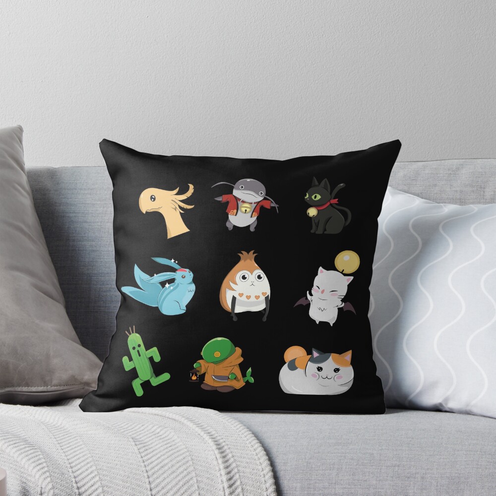 Ffxiv Loyal Companions Throw Pillow
