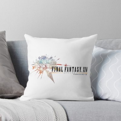 Final Fantasy Xiv Official Logo Throw Pillow
