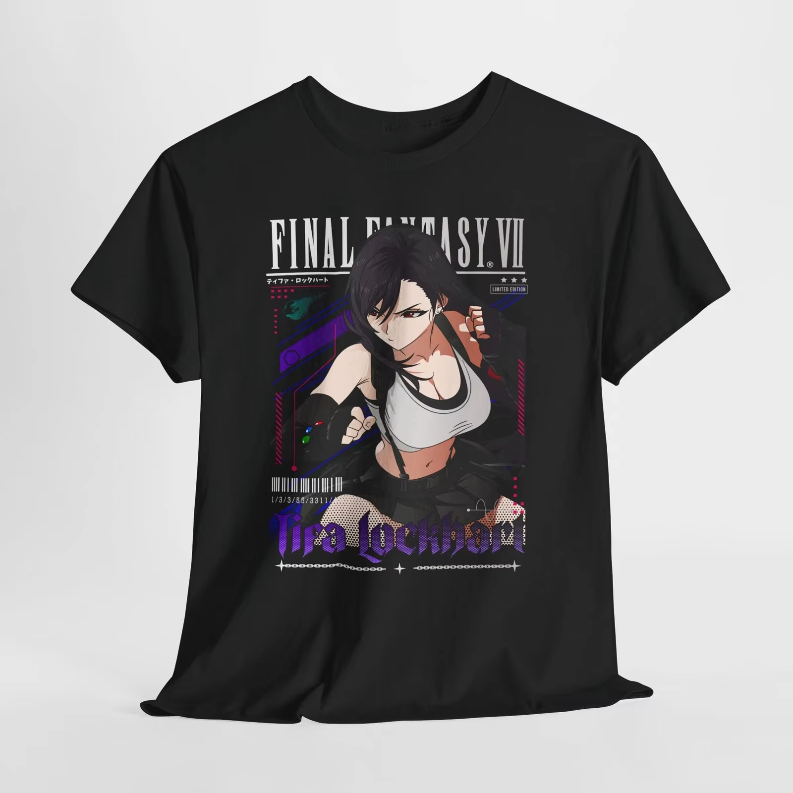 Final Fantasy XIV Tifa Lockhart Retro T-shirt - Image 3